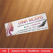 Adesivo Vinil - 76x260mm - 4x0 - 500 Unidades