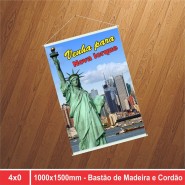 Banner Bastão e Cordão - 1000x1500mm - 4x0 - 1 Unidade